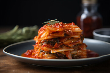 a plate of delicious kimchi