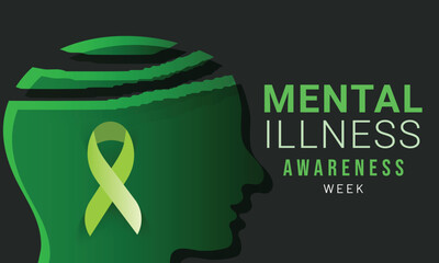 Mental illness awareness week. background, banner, card, poster, template. Vector illustration.