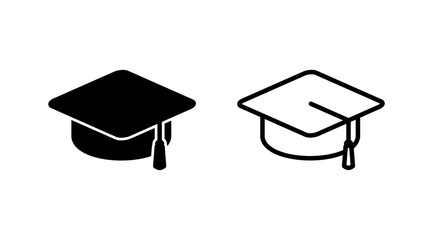 Education icon vector. graduation cap icon vector