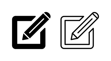 Edit icon vector. edit document sign and symbol. pencil