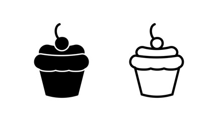 Cup cake icon vector. cake icon. bakery. muffin