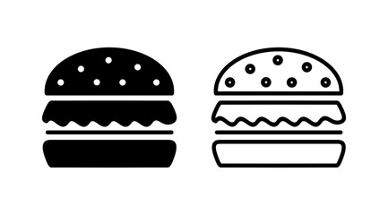 Burger icon vector. hamburger logo icon. fast food icon