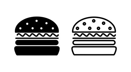 Burger icon vector. hamburger logo icon. fast food icon
