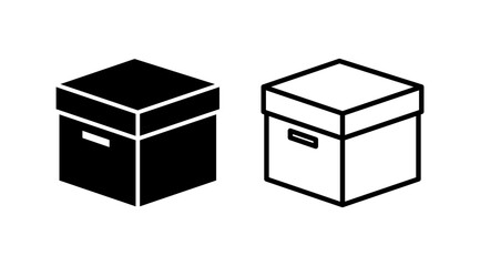 Box icon vector. Box sign. delivery package. parcel box.