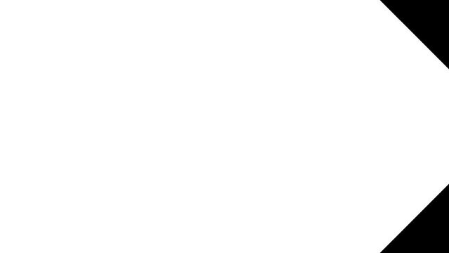 Animated blue background from triangular strips. Decorative arrows move from left to right. Looped video. Geometric backdrop. Flat vector illustration isolated on a white background.