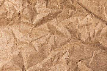 Brown Crumpled Recycle Paper Texture Background