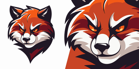 Vector Graphic Mascot: Red Panda Logo Illustration for Sport and E-Sport Teams