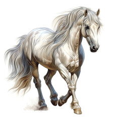 Obraz na płótnie Canvas beautiful watercolor horse isolated on white background