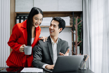 Business people meeting design ideas concept business planning at office.