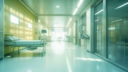 Naklejka na ściany i meble interior of a modern hospital. Generative AI