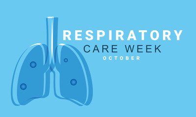 Respiratory Care week. background, banner, card, poster, template. Vector illustration.