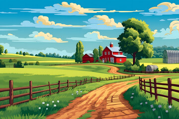 landscape farm Made with Generative AI