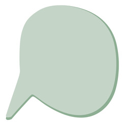 Green speech bubble isolated on transparent background for usage as an illustration, texts, articles and comics concept