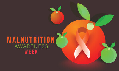 Malnutrition Awareness week. background, banner, card, poster, template. Vector illustration. - obrazy, fototapety, plakaty