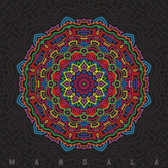 vector lineal mandala background