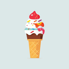 Ice cream vector illustration isolated