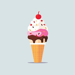 Ice cream vector illustration isolated