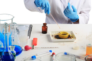 Little child chemistry with water for easy science experimental online class, new normal and...