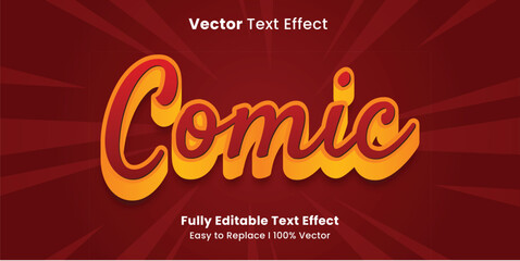 comic text effect 100% editable eps file