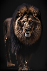 Obraz na płótnie Canvas Black golden Lion