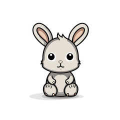 Fototapeta na wymiar Bunny hand-drawn illustration. Bunny. Vector doodle style cartoon illustration