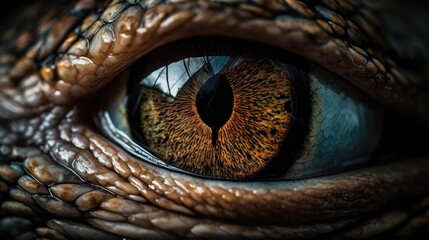 Macro photo of reptile eye