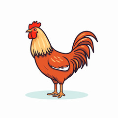 Hen hand-drawn illustration. Hen. Vector doodle style cartoon illustration