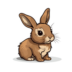 Fototapeta na wymiar Rabbit hand-drawn illustration. Rabbit. Vector doodle style cartoon illustration