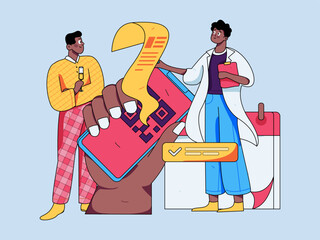 Medical Characters Anti-epidemic Flat Vector Concept Operation Hand Drawn Illustration
