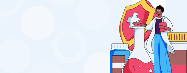 Medical Characters Anti-epidemic Flat Vector Concept Operation Hand Drawn Illustration
