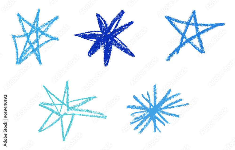 Wall mural star crayon drawing