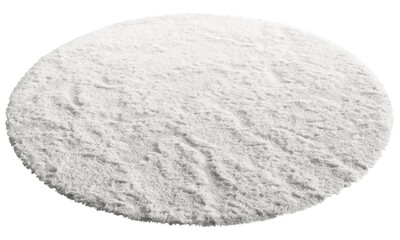 Modern white throw rug with high pile. 3d render