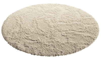 Modern light beige throw rug with high pile. 3d render