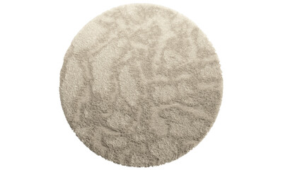 Modern light beige throw rug with high pile. 3d render