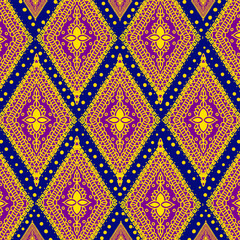 Traditional tribal or Modern native ikat pattern. Geometric ethnic background for pattern seamless design or wallpaper.