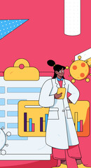 Medical Characters Anti-epidemic Flat Vector Concept Operation Hand Drawn Illustration
