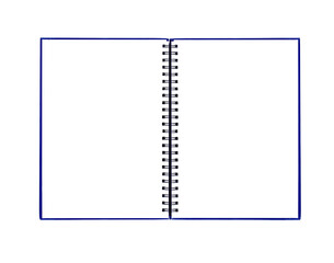 open blank note book transparent