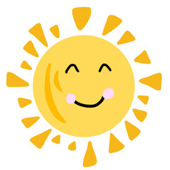 happy sun cartoon