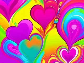 Fondo de amor de vector fluido colorido