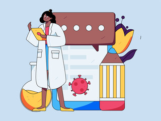 Medical Characters Anti-epidemic Flat Vector Concept Operation Hand Drawn Illustration
