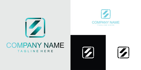 Creative digital business logo design for the letter S with the latest model | premium vector