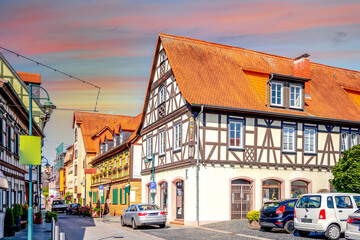Obraz premium Altstadt, Hochheim am Main, Hessen, Deutschland 