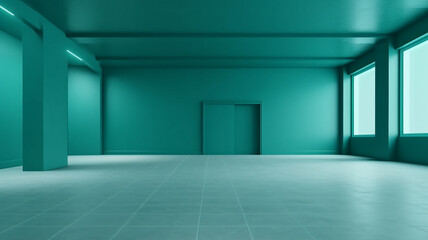 Obraz premium empty mint room apartment space. Generative AI