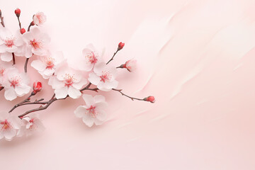 sakura on pink background