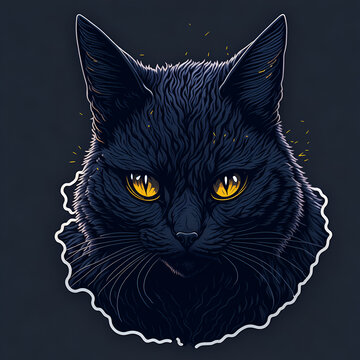 Eyes of Amber: The Mysterious Charm of a Black Cat's Gaze!