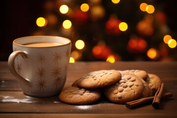 Obraz na płótnie Canvas Hot chocolate and cookies 