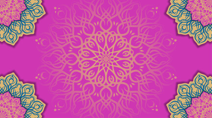 simple background, decorative mandala ornament