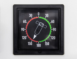 Azimuth thruster angle indicator of a tug boat © evannovostro