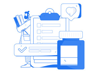 Medical Characters Anti-epidemic Flat Vector Concept Operation Hand Drawn Illustration
