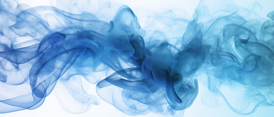 Fototapeta premium blue smoke on white background 3d volumetric texture background. generative AI
